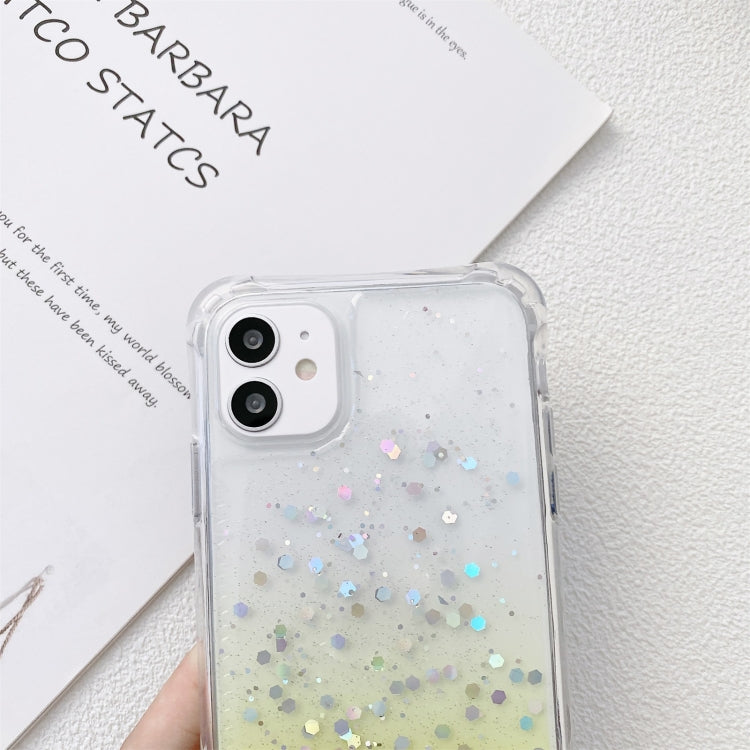 Gradient Glitter Powder Epoxy TPU Thickened Acrylic Shockproof Case with Wide Neck Lanyard, For iPhone 13 mini, For iPhone 13, For iPhone 13 Pro, For iPhone 13 Pro Max, For iPhone 12 mini, For iPhone 12 / 12 Pro, For iPhone 12 Pro Max, For iPhone 11   ...