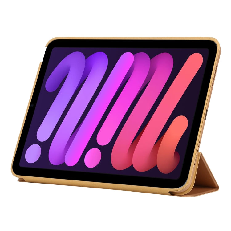 3-fold Horizontal Flip Smart Leather Case with Sleep / Wake-up Function & Holder, For iPad mini 6
