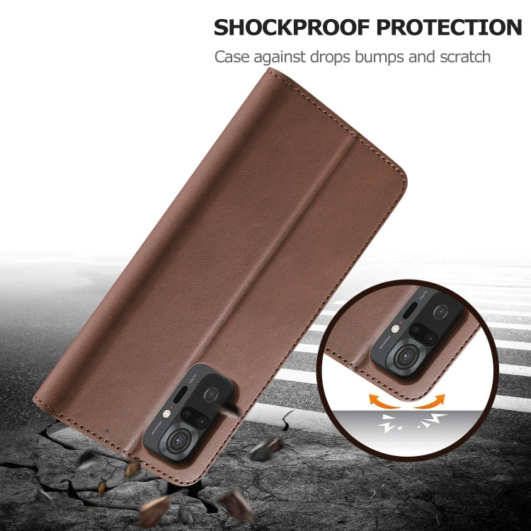 LC.IMEEKE Calf Texture Horizontal Flip Leather Case with Holder & Card Slots & Wallet, For Xiaomi Redmi 10