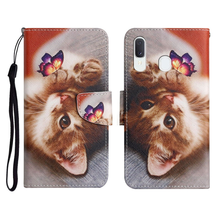 Painted Pattern Horizontal Flip Leather Case with Holder & Card Slot & Wallet, For Samsung Galaxy A12, For Samsung Galaxy A20 / A30