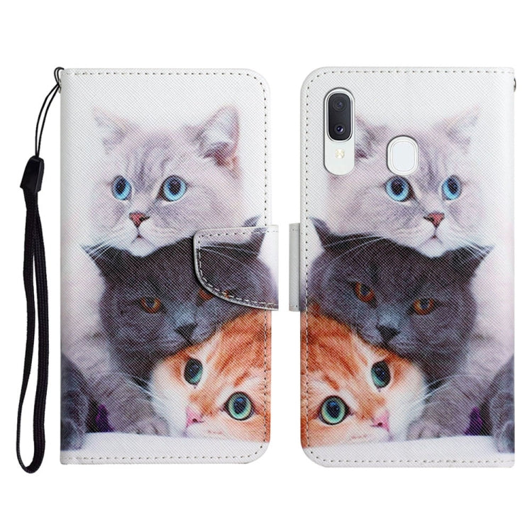 Painted Pattern Horizontal Flip Leather Case with Holder & Card Slot & Wallet, For Samsung Galaxy A20e, For Samsung Galaxy A20s
