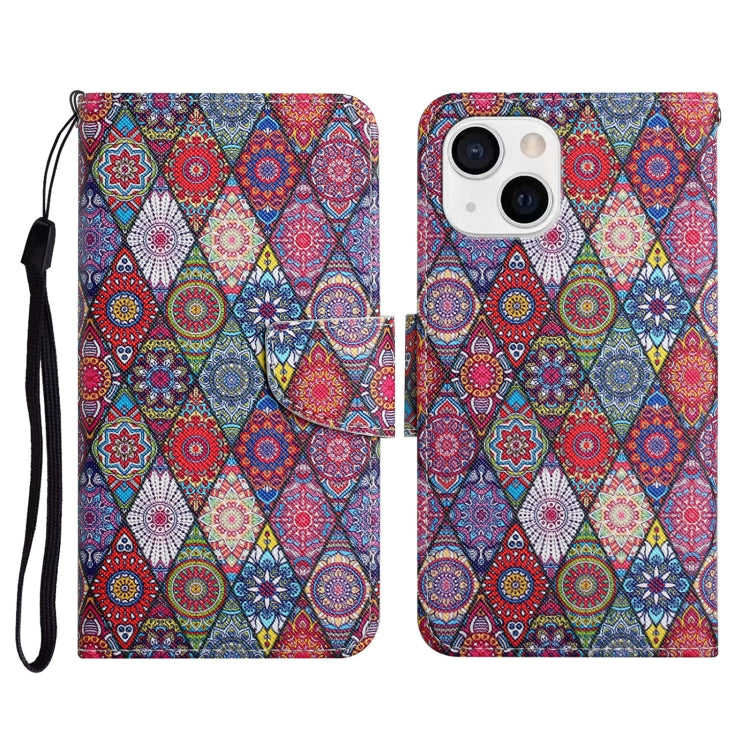 Painted Pattern Horizontal Flip Leather Case with Holder & Card Slot & Wallet, For iPhone 13 mini, For iPhone 12 Pro Max, For iPhone 12 / 12 Pro