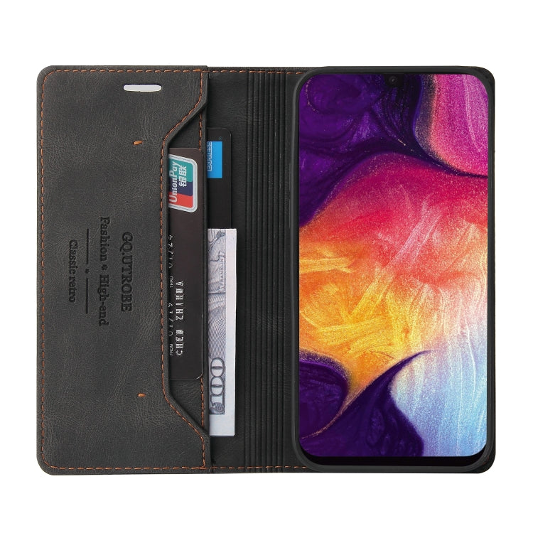 Skin Feel Anti-theft Brush Horizontal Flip Leather Case with Holder & Card Slots & Wallet, For Samsung Galaxy A70