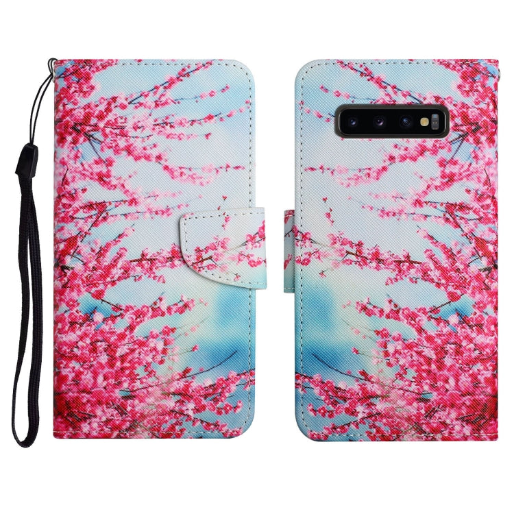 Painted Pattern Horizontal Flip Leather Case with Holder & Card Slot & Wallet, For Samsung Galaxy S10, For Samsung Galaxy S10+