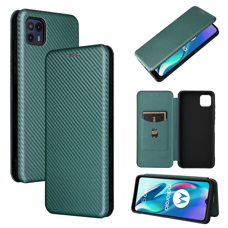 Carbon Fiber Texture Magnetic Horizontal Flip TPU + PC + PU Leather Case with Card Slot, For Motorola Moto G50 5G, For ZTE Blade A31, For ZTE Blade V30 Vita