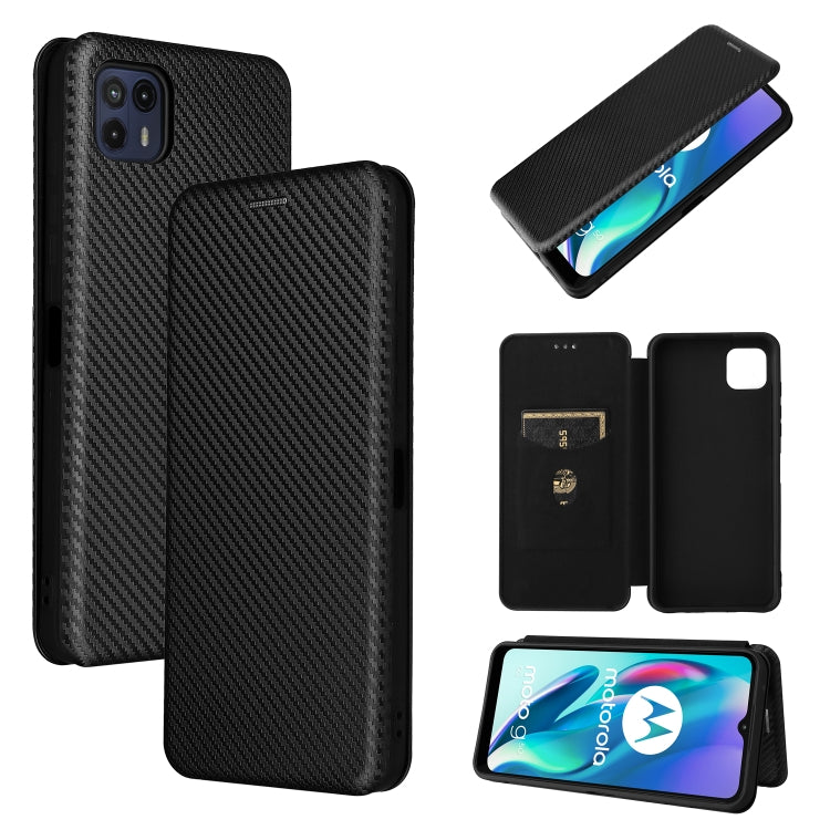 Carbon Fiber Texture Magnetic Horizontal Flip TPU + PC + PU Leather Case with Card Slot, For Motorola Moto G50 5G, For ZTE Blade A31, For ZTE Blade V30 Vita