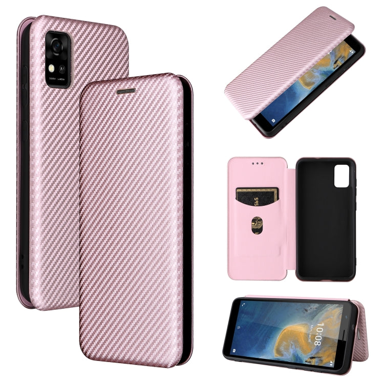 Carbon Fiber Texture Magnetic Horizontal Flip TPU + PC + PU Leather Case with Card Slot, For Motorola Moto G50 5G, For ZTE Blade A31, For ZTE Blade V30 Vita