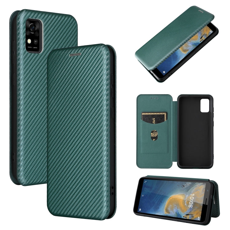 Carbon Fiber Texture Magnetic Horizontal Flip TPU + PC + PU Leather Case with Card Slot, For Motorola Moto G50 5G, For ZTE Blade A31, For ZTE Blade V30 Vita