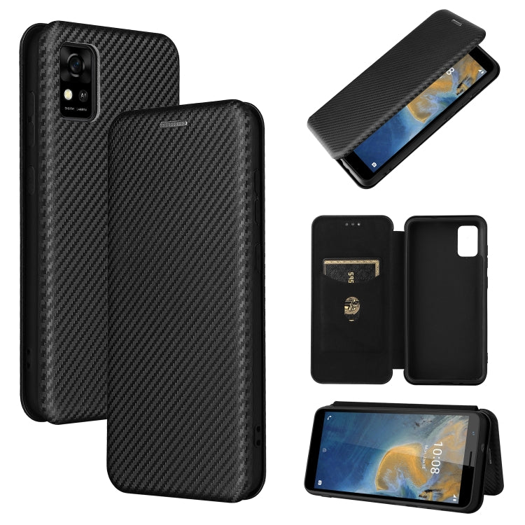 Carbon Fiber Texture Magnetic Horizontal Flip TPU + PC + PU Leather Case with Card Slot, For Motorola Moto G50 5G, For ZTE Blade A31, For ZTE Blade V30 Vita