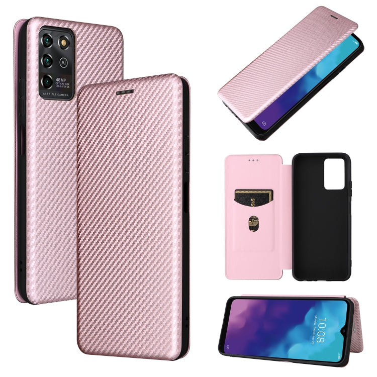 Carbon Fiber Texture Magnetic Horizontal Flip TPU + PC + PU Leather Case with Card Slot, For Motorola Moto G50 5G, For ZTE Blade A31, For ZTE Blade V30 Vita