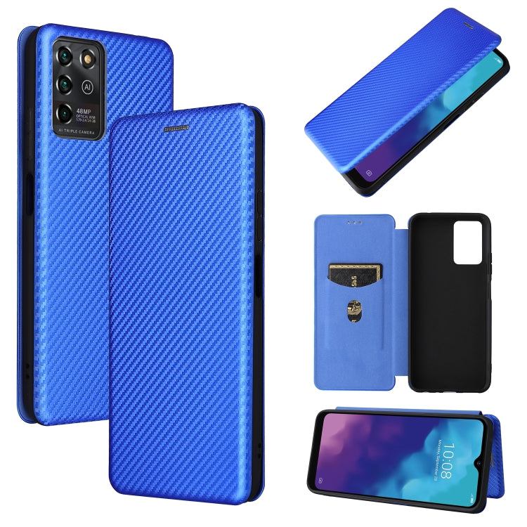 Carbon Fiber Texture Magnetic Horizontal Flip TPU + PC + PU Leather Case with Card Slot, For Motorola Moto G50 5G, For ZTE Blade A31, For ZTE Blade V30 Vita