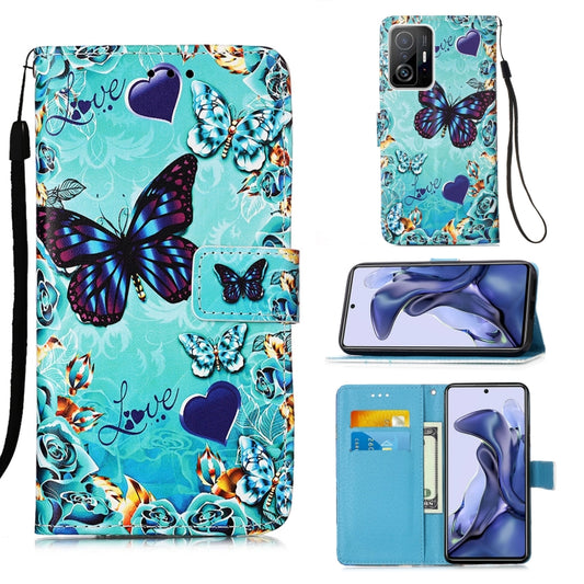 Colored Drawing Pattern Plain Weave Horizontal Flip Leather Case with Holder & Card Slot & Wallet & Lanyard, For Xiaomi Mi 11T, For Xiaomi Redmi 10