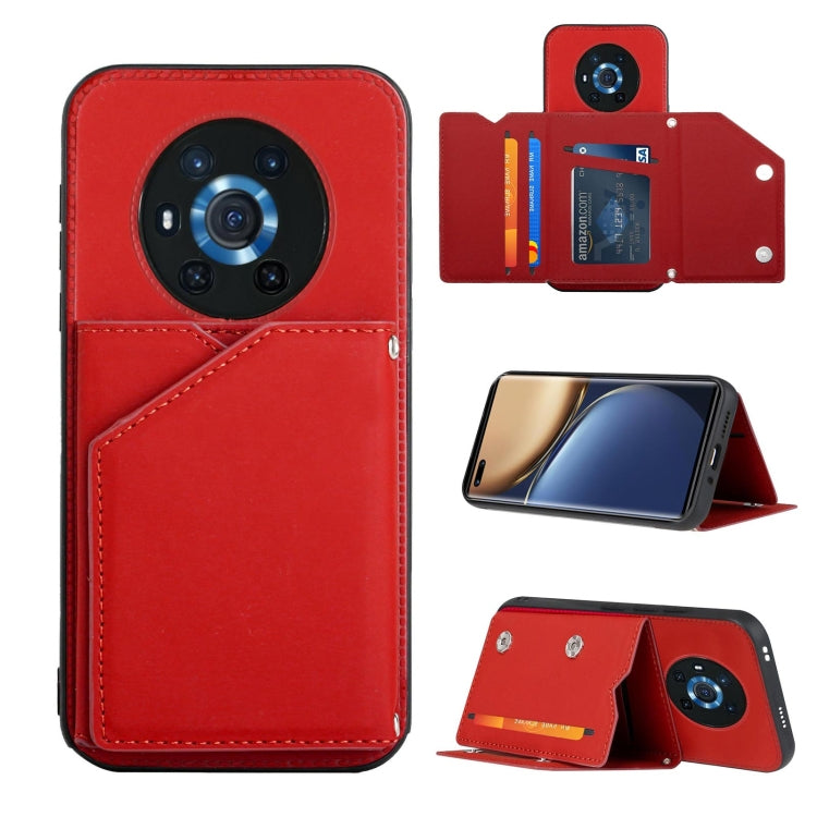 Skin Feel PU + TPU + PC Back Cover Shockproof Case with Card Slots & Holder & Photo Frame, For Honor Magic3, For vivo X70, For vivo X70 Pro, For vivo X70 Pro+