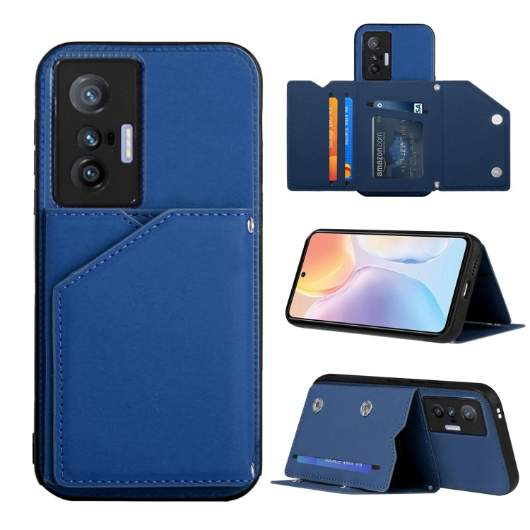 Skin Feel PU + TPU + PC Back Cover Shockproof Case with Card Slots & Holder & Photo Frame, For Honor Magic3, For vivo X70, For vivo X70 Pro, For vivo X70 Pro+