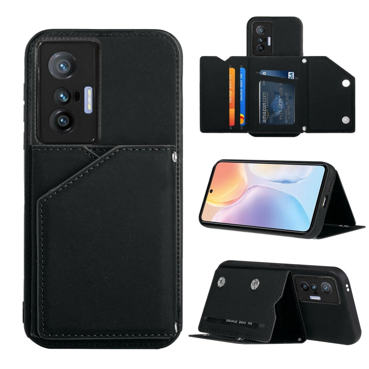 Skin Feel PU + TPU + PC Back Cover Shockproof Case with Card Slots & Holder & Photo Frame, For Honor Magic3, For vivo X70, For vivo X70 Pro, For vivo X70 Pro+