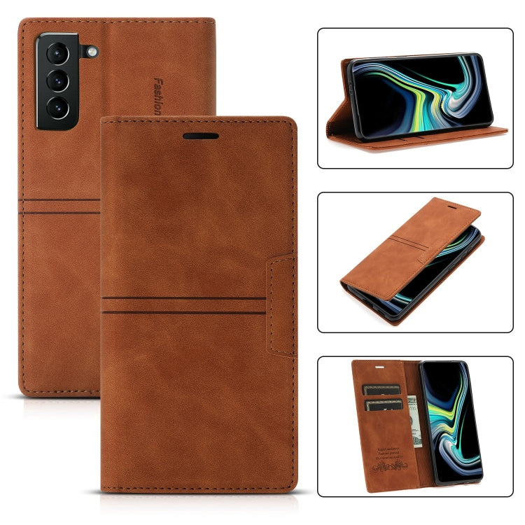 Dream Magnetic Suction Business Horizontal Flip PU Leather Case with Holder & Card Slot & Wallet, For Samsung Galaxy S20 FE, For Samsung Galaxy S20 Ultra, For Samsung Galaxy S21+ 5G, For Samsung Galaxy S21 5G, For Samsung Galaxy S21 FE 5G              ...