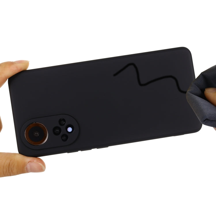 Solid Color Liquid Silicone Dropproof Full Coverage Protective Case, For Huawei Nova 9