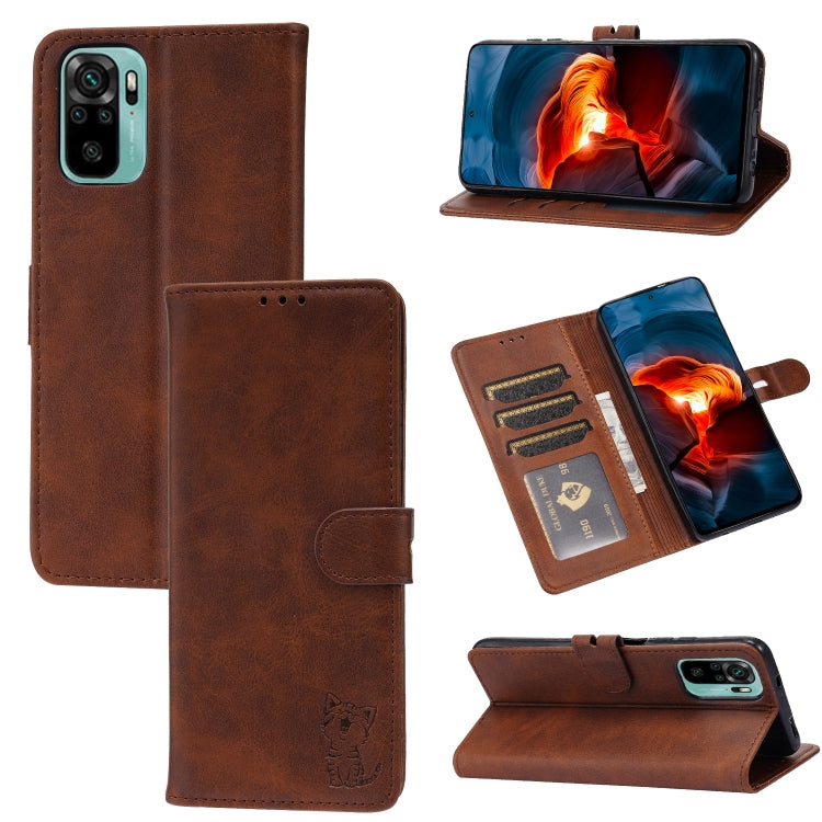Embossed Happy Cat Pattern Horizontal Flip Leather Case with Holder & Card Slots & Wallet, For Xiaomi Redmi Note 10 Pro 5G, For Xiaomi Redmi 10, For Xiaomi Mi 11, For Xiaomi Mi 11T, For Xiaomi Mi 11 Ultra, For Xiaomi Mi 11 Lite, For Google Pixel 5a 5G ...