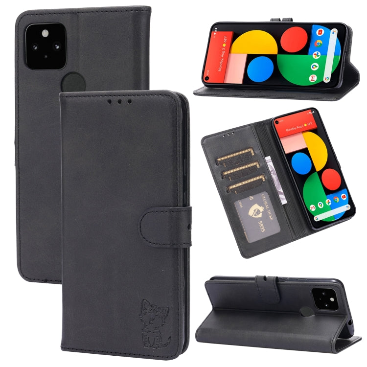 Embossed Happy Cat Pattern Horizontal Flip Leather Case with Holder & Card Slots & Wallet, For Xiaomi Redmi Note 10 Pro 5G, For Xiaomi Redmi 10, For Xiaomi Mi 11, For Xiaomi Mi 11T, For Xiaomi Mi 11 Ultra, For Xiaomi Mi 11 Lite, For Google Pixel 5a 5G ...