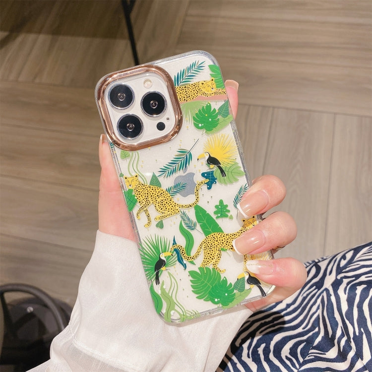 Glitter Powder Electroplating Flower Shockproof Phone Case, For iPhone 13, For iPhone 13 Pro, For iPhone 13 Pro Max, For iPhone 12 / 12 Pro, For iPhone 12 Pro Max, For iPhone 11