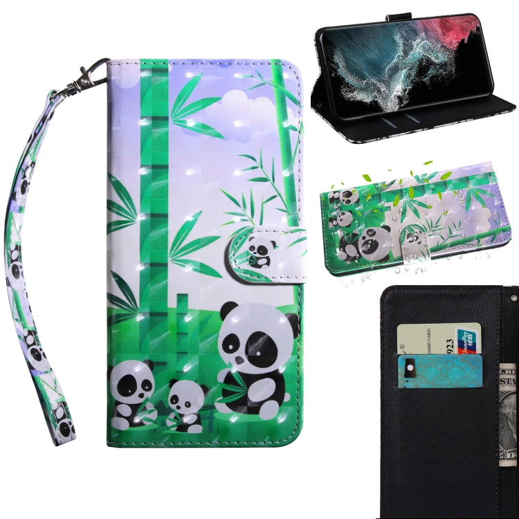 3D Painted Pattern Horizontal Flip Leather Phone Case with Holder & Lanyard, For Samaung Galaxy S22 5G, For Samaung Galaxy S22+ 5G, For Samaung Galaxy S22 Ultra 5G, For Samsung Galaxy A13 5G