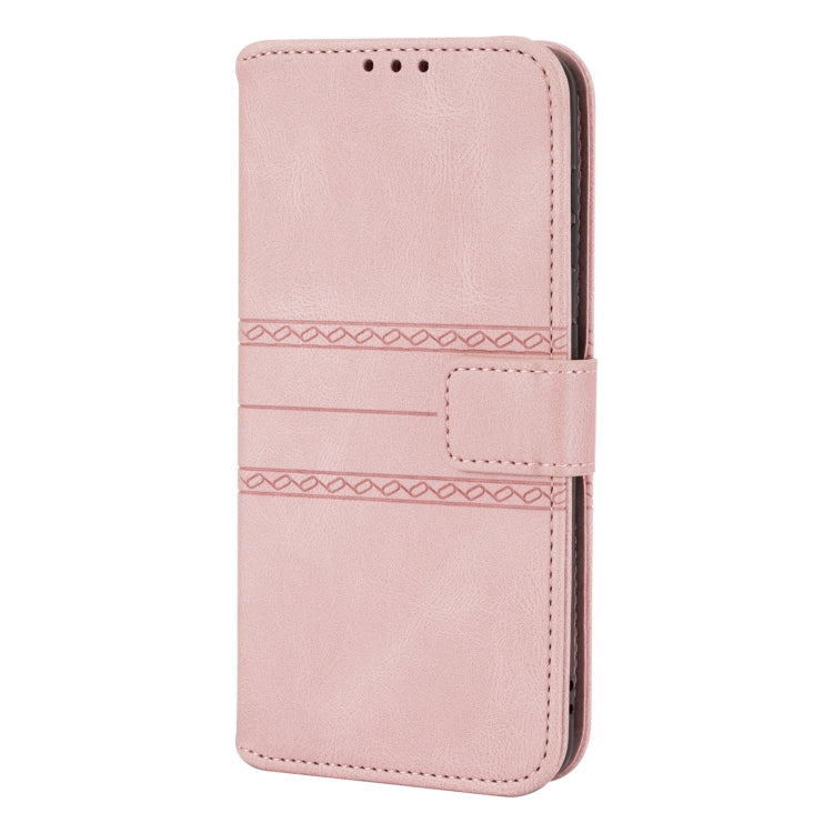 Embossed Striped Magnetic Buckle PU + TPU Horizontal Flip Phone Leather Case, For Samaung Galaxy S22 5G, For Samaung Galaxy S22+ 5G