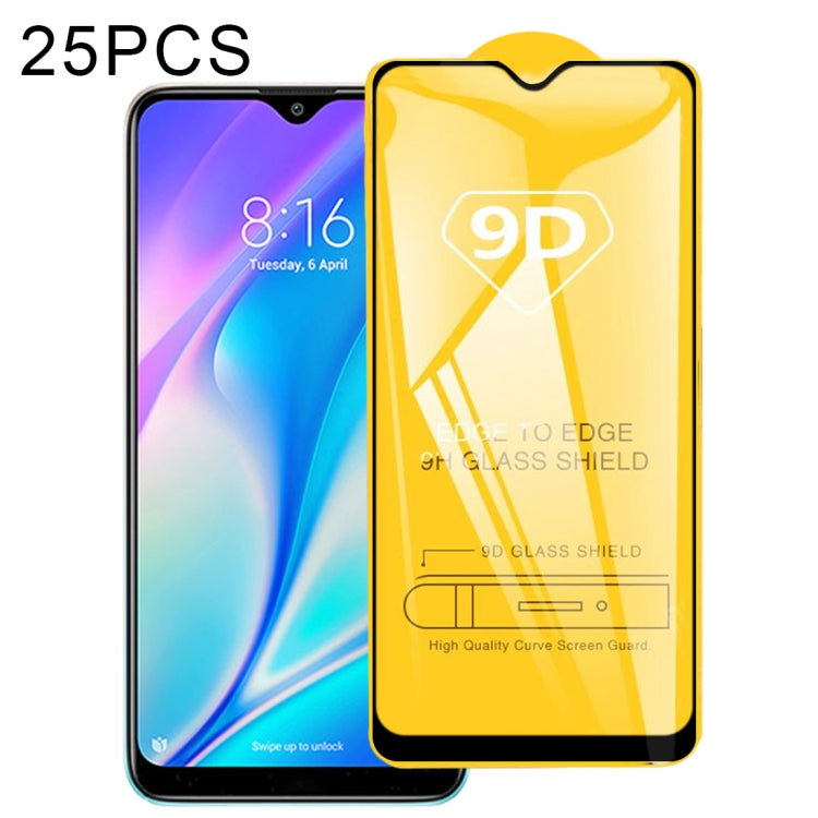 25 PCS 9D Full Glue Full Screen Tempered Glass Film, For Xiaomi Redmi 8A Pro (25 PCS), For Xiaomi Poco M3 Pro (25 PCS), For vivo Y33s / Y76s / T1x / Y76 5G (25 PCS), For vivo Y21 / Y21t / Y10 t1 / Y01 / Y21e / Y10 / Y33s 5G (25 PCS)                    ...