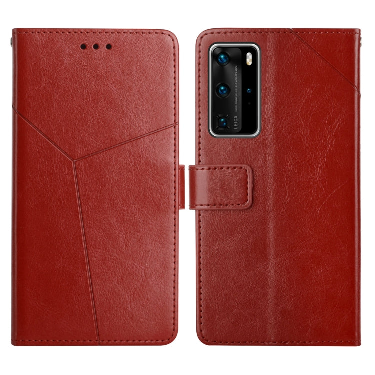 Y Stitching Horizontal Flip Leather Phone Case with Holder & Card Slots & Wallet & Photo Frame, For Huawei P40 Lite, For Huawei P40 Lite 5G, For Huawei P40 Pro, For Huawei P50, For Huawei P50 Pro