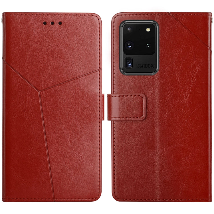 Y Stitching Horizontal Flip Leather Case with Holder & Card Slots & Wallet & Photo Frame, For Samsung Galaxy S20, For Samsung Galaxy S20+, For Samsung Galaxy S20 Ultra, For Samsung Galaxy S20 FE, For Samsung Galaxy S21 5G, For Samsung Galaxy S21 FE 5G ...