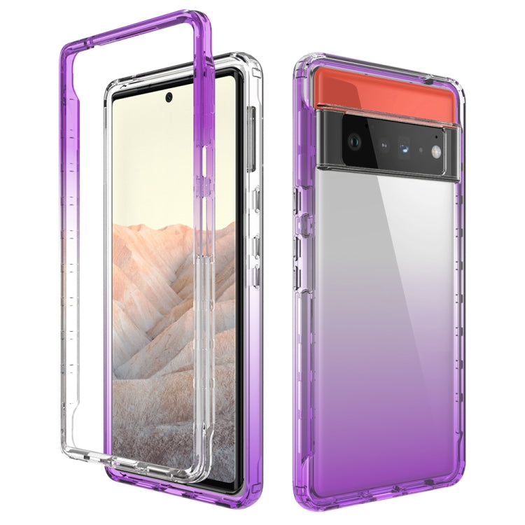 High Transparency Two-color Gradient PC + TPU Phone Protective Case, For Google Pixel 6, For Google Pixel 5, For Google Pixel 6 Pro