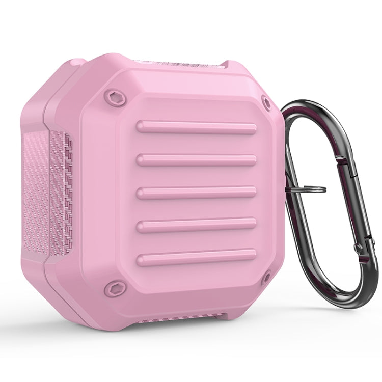 Shockproof Carbon Fiber Luggage Earphone Protective Case with Hook, For Samsung Galaxy Buds Live / Buds 2 / Buds Pro / Buds 2 Pro