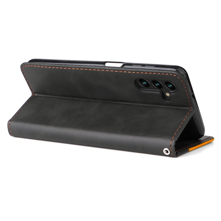 Stitching-Color Horizontal Flip Leather Phone Case with Holder & Card Slots & Photo Frame, For Samsung Galaxy A13 5G