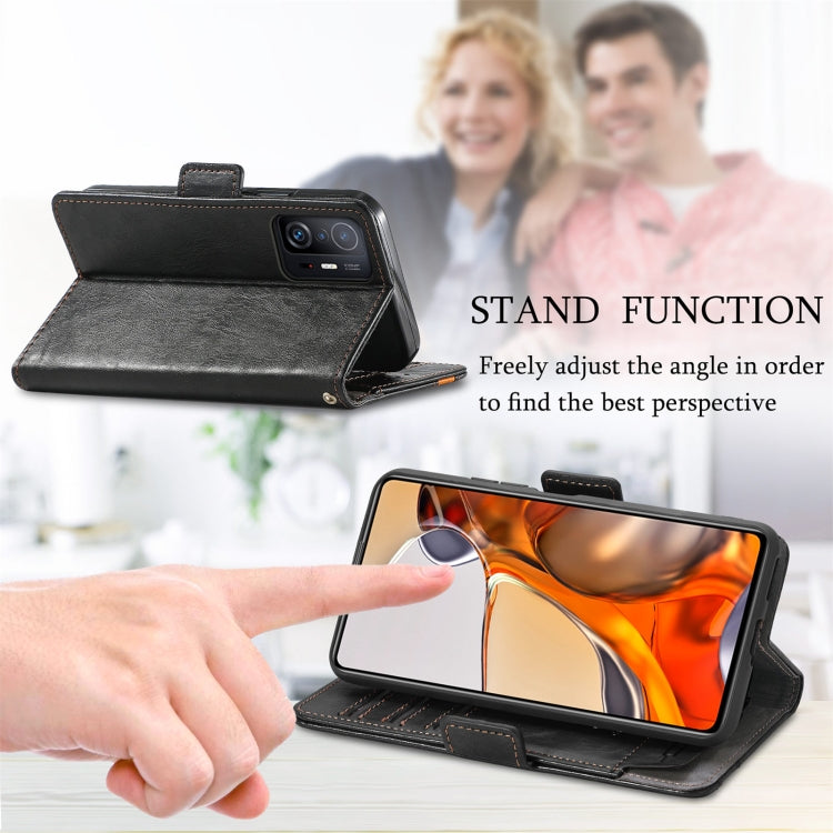 CaseNeo Splicing Dual Magnetic Buckle Leather Case with Holder & Card Slots & Wallet, For Xiaomi 11T / 11T Pro, For Samsung Galaxy S20 FE