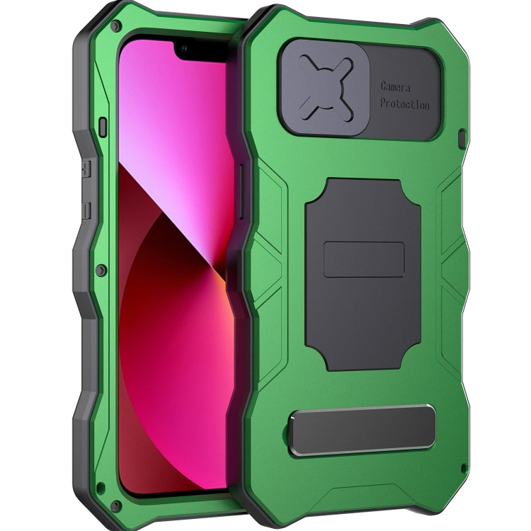 Camshield Shockproof Waterproof Dustproof Metal Case with Holder, For iPhone 13, For iPhone 13 Pro, For iPhone 12 / 12 Pro