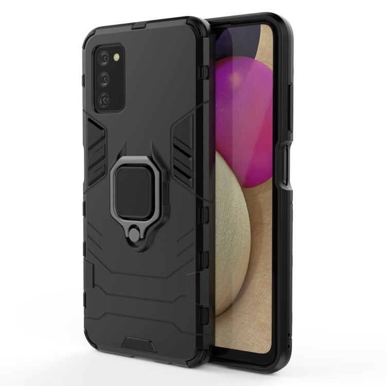 PC + TPU Shockproof Phone Case with Magnetic Ring Holder, For Samsung Galaxy A03s 166mm