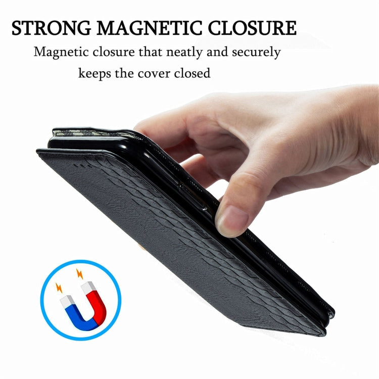 Cubic Grid Pressed Horizontal Flip Magnetic Leather Case with Holder & Card Slots & Wallet, For OPPO Realme C21Y, For Xiaomi Mi 11T / Mi 11T Pro, For Google Pixel 6, For Honor Play 5T Youth