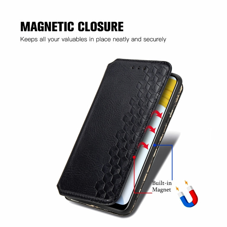 Cubic Grid Pressed Horizontal Flip Magnetic Leather Case with Holder & Card Slots & Wallet, For OPPO Realme C21Y, For Xiaomi Mi 11T / Mi 11T Pro, For Google Pixel 6, For Honor Play 5T Youth