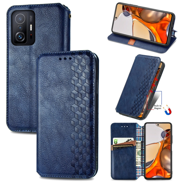 Cubic Grid Pressed Horizontal Flip Magnetic Leather Case with Holder & Card Slots & Wallet, For OPPO Realme C21Y, For Xiaomi Mi 11T / Mi 11T Pro, For Google Pixel 6, For Honor Play 5T Youth