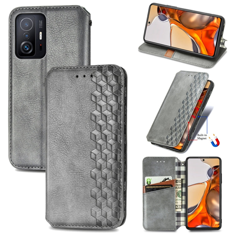 Cubic Grid Pressed Horizontal Flip Magnetic Leather Case with Holder & Card Slots & Wallet, For OPPO Realme C21Y, For Xiaomi Mi 11T / Mi 11T Pro, For Google Pixel 6, For Honor Play 5T Youth