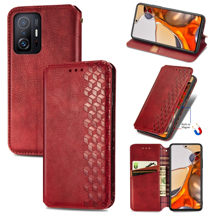 Cubic Grid Pressed Horizontal Flip Magnetic Leather Case with Holder & Card Slots & Wallet, For OPPO Realme C21Y, For Xiaomi Mi 11T / Mi 11T Pro, For Google Pixel 6, For Honor Play 5T Youth