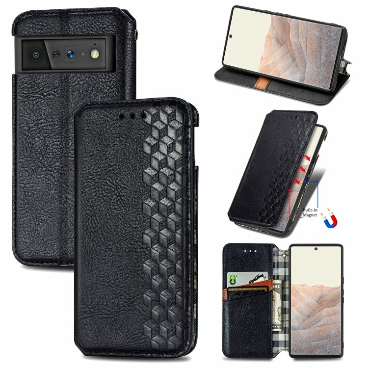 Cubic Grid Pressed Horizontal Flip Magnetic Leather Case with Holder & Card Slots & Wallet, For OPPO Realme C21Y, For Xiaomi Mi 11T / Mi 11T Pro, For Google Pixel 6, For Honor Play 5T Youth