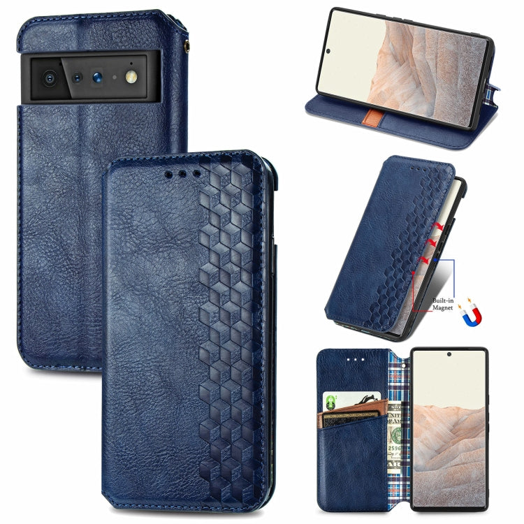 Cubic Grid Pressed Horizontal Flip Magnetic Leather Case with Holder & Card Slots & Wallet, For OPPO Realme C21Y, For Xiaomi Mi 11T / Mi 11T Pro, For Google Pixel 6, For Honor Play 5T Youth