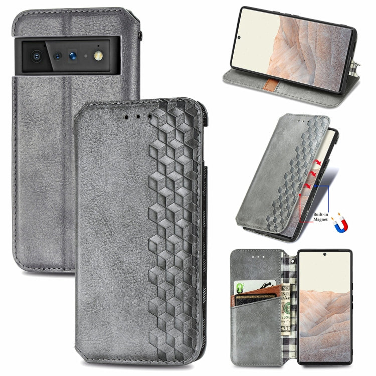 Cubic Grid Pressed Horizontal Flip Magnetic Leather Case with Holder & Card Slots & Wallet, For OPPO Realme C21Y, For Xiaomi Mi 11T / Mi 11T Pro, For Google Pixel 6, For Honor Play 5T Youth