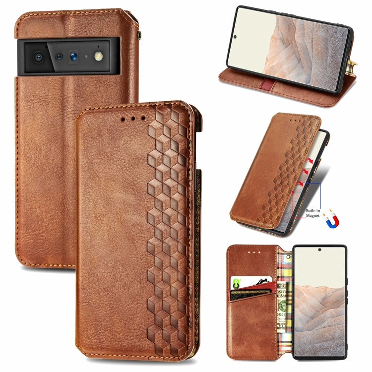 Cubic Grid Pressed Horizontal Flip Magnetic Leather Case with Holder & Card Slots & Wallet, For OPPO Realme C21Y, For Xiaomi Mi 11T / Mi 11T Pro, For Google Pixel 6, For Honor Play 5T Youth