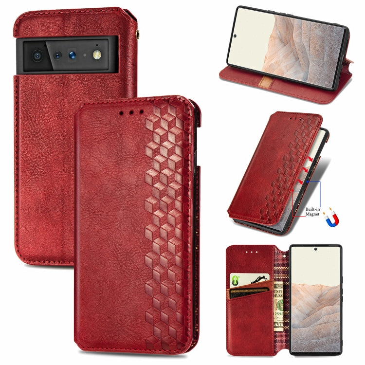 Cubic Grid Pressed Horizontal Flip Magnetic Leather Case with Holder & Card Slots & Wallet, For OPPO Realme C21Y, For Xiaomi Mi 11T / Mi 11T Pro, For Google Pixel 6, For Honor Play 5T Youth