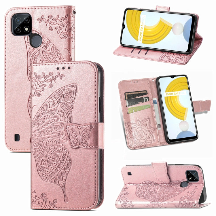 Butterfly Love Flowers Embossed Horizontal Flip Leather Case with Holder & Card Slots & Wallet & Lanyard, For OPPO Realme C21Y, For Xiaomi Mi 11T / 11T Pro, For Honor Play 5T Youth, For Google Pixel 6, For vivo Y72 5G