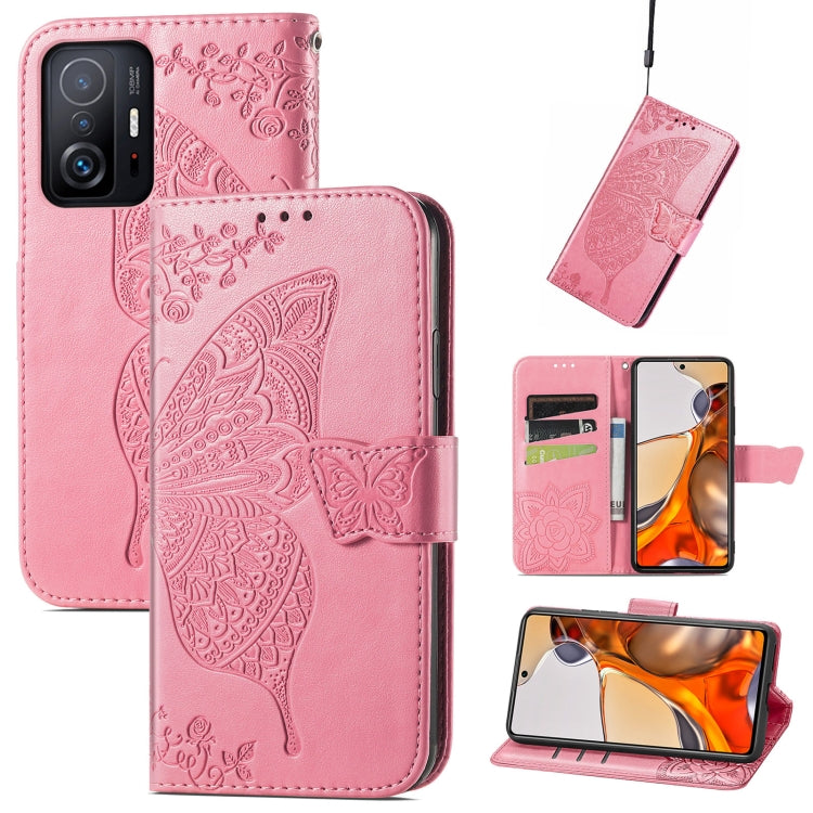 Butterfly Love Flowers Embossed Horizontal Flip Leather Case with Holder & Card Slots & Wallet & Lanyard, For OPPO Realme C21Y, For Xiaomi Mi 11T / 11T Pro, For Honor Play 5T Youth, For Google Pixel 6, For vivo Y72 5G