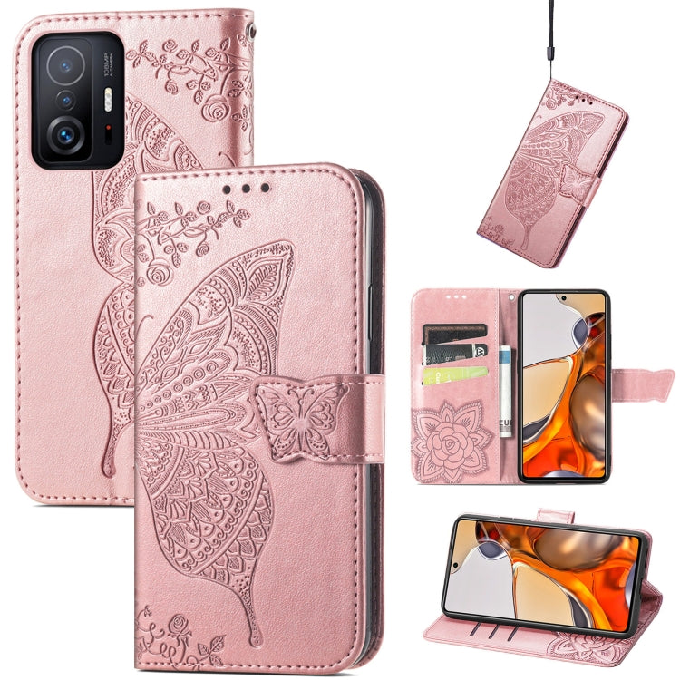 Butterfly Love Flowers Embossed Horizontal Flip Leather Case with Holder & Card Slots & Wallet & Lanyard, For OPPO Realme C21Y, For Xiaomi Mi 11T / 11T Pro, For Honor Play 5T Youth, For Google Pixel 6, For vivo Y72 5G