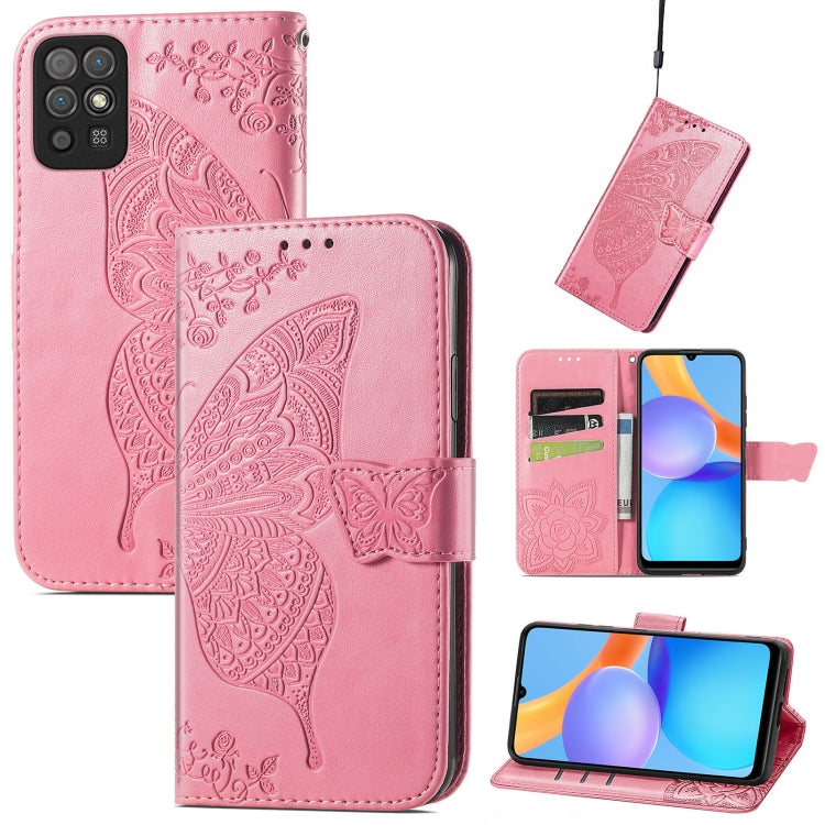 Butterfly Love Flowers Embossed Horizontal Flip Leather Case with Holder & Card Slots & Wallet & Lanyard, For OPPO Realme C21Y, For Xiaomi Mi 11T / 11T Pro, For Honor Play 5T Youth, For Google Pixel 6, For vivo Y72 5G