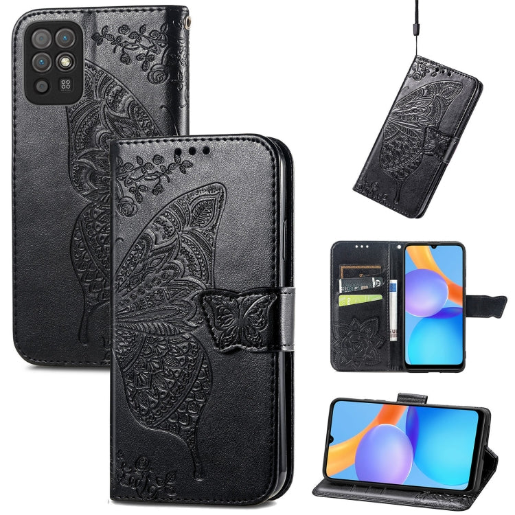 Butterfly Love Flowers Embossed Horizontal Flip Leather Case with Holder & Card Slots & Wallet & Lanyard, For OPPO Realme C21Y, For Xiaomi Mi 11T / 11T Pro, For Honor Play 5T Youth, For Google Pixel 6, For vivo Y72 5G